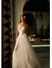 Strapless Beaded Ivory Tulle Luxurious Wedding Dress